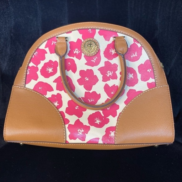 Ann Klein - Red Poppy Floral Purse - Picture 1 of 8